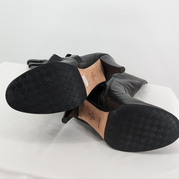 Cole Haan Calf High Heel Boots Black 8 leather fall winter preppy classic - Picture 7 of 16